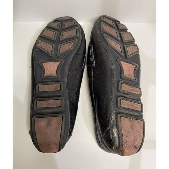 White Mountain Womens Black Pebble Leather Driving Loafers Size 8.5M - Picture 4 of 7